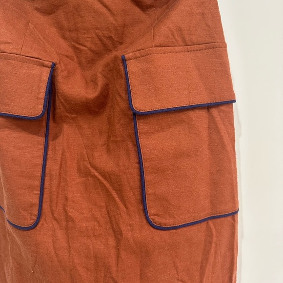 STAUD Bree gathered linen-blend halterneck midi dress (SD2) - Picture 5 of 11